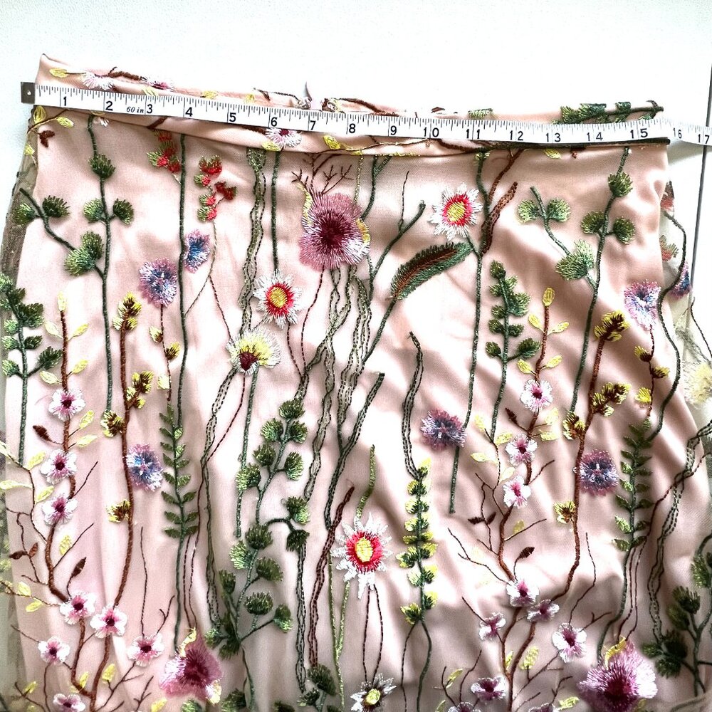 Eva Franco Waverly Garden Skirt 10 Organza Floral Romantic Cottagecore Fairy - Picture 5 of 11